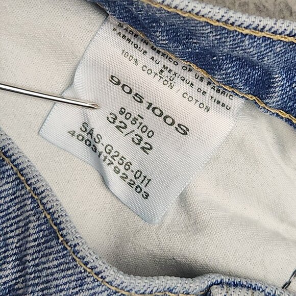 Mens 32x32 Classic Straight Leg Blue Jeans Cabellas Outdoor Mid Rise American - Picture 8 of 10